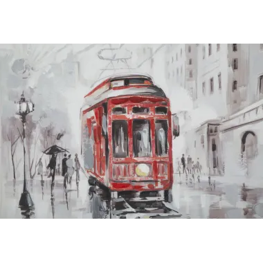 OBRAZ NA PŁÓTNIE TRAM-B- 80X3X80 cm